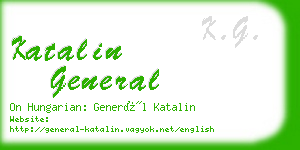 katalin general business card